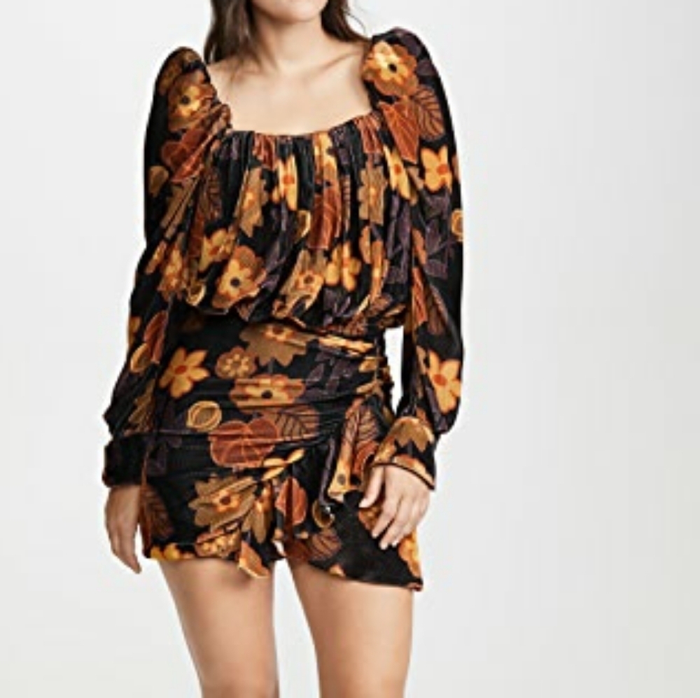 NWT DODO BAR OR MICHAELLA FLORAL VELVET SZ‎ IT 40 US 4
